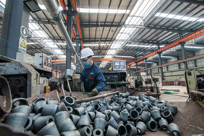 南宫网架配件-锥头加工车间